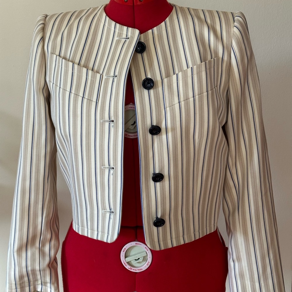 GIVENCHY Nouvelle Boutique 1970s cropped striped jacket, made in France